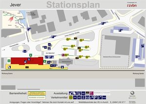 Der Stationsplan von Jever als Grafik