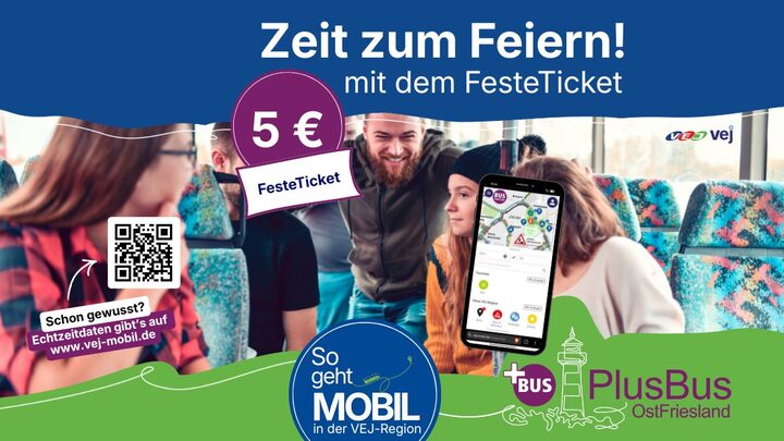 Zeit zum Feiern! Mit dem 5 Euro FesteTicket durch die VEJ-Region