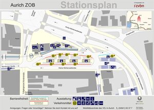 Der Stationsplan von Aurich als Grafik